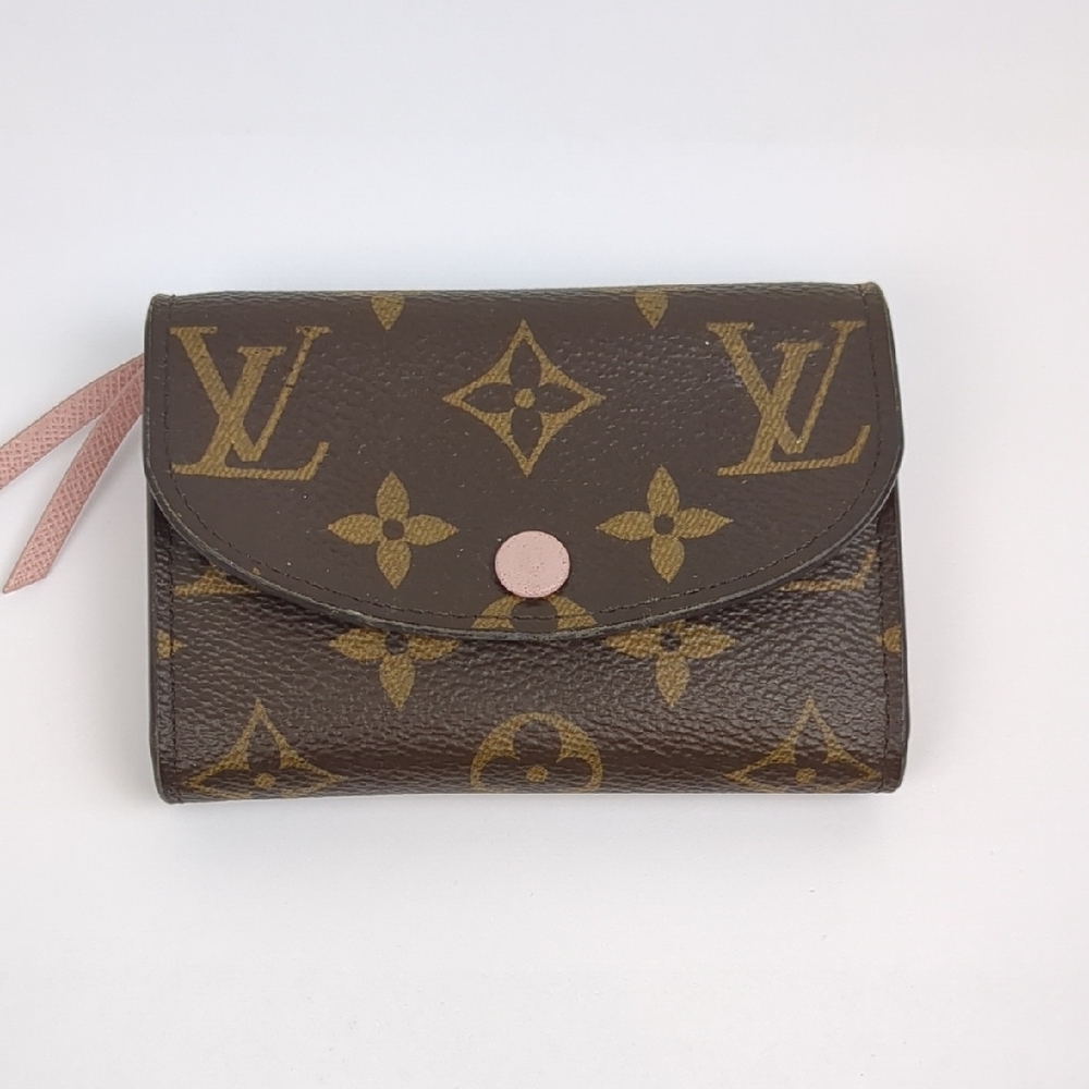 Louis Vuitton Brown and Pink Wallet Compact Design